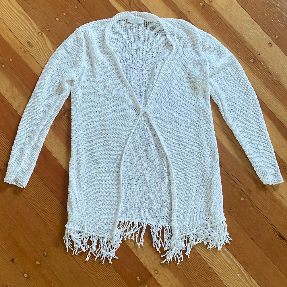 Fabiana‎ Filippi Fringe White Sweater US M